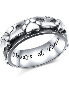 925 Sterling Silver Spinner Fidget Ring - Stress Relief Jewelry for Anxiety